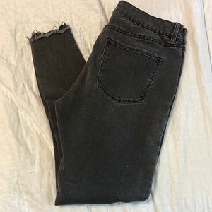 Refuge Black Distressed Skinny Jeans